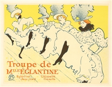 Toulouse-Lautrec lithograph poster Mademoiselle Eglantine