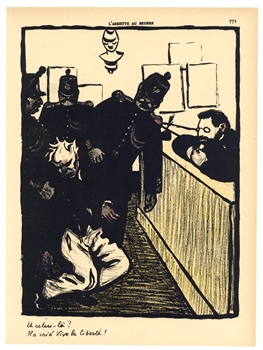Felix Vallotton original lithograph "Crimes et ChÃ¢timents"