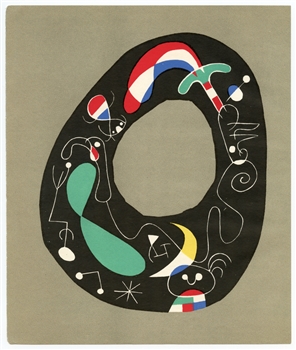 Joan Miro original lithograph "Composition 1"