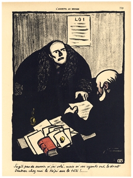 Felix Vallotton original lithograph "Crimes et ChÃ¢timents"