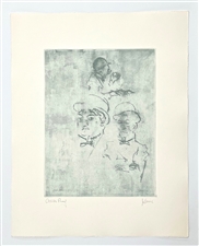 Jack Levine signed etching "Thieves"