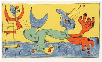 Joan Miro original lithograph "Composition 7"