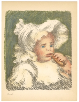 Pierre-Auguste Renoir lithograph "L'Enfant au biscuit"