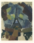 Robert Delaunay "La Tour" pochoir