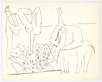 Pablo Picasso Mythological Drawing lithograph, Antibes