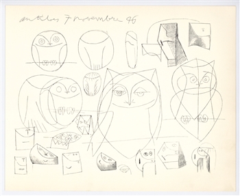 Pablo Picasso Mythological Drawing lithograph, Antibes