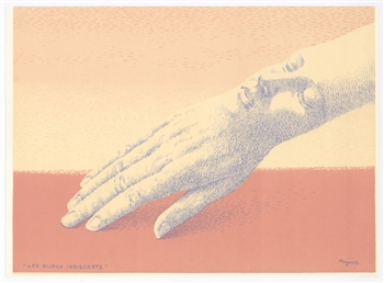 Rene Magritte original lithograph "Les bijoux indiscrets"