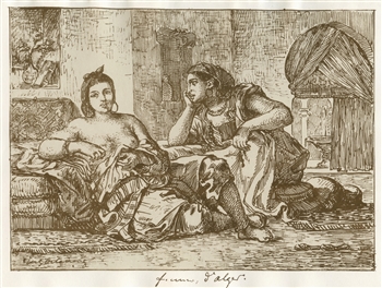 Eugene Delacroix lithograph Femmes d'Alger