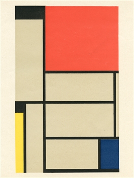 Piet Mondrian color pochoir