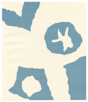 Jean Hans Arp original woodcut, 1949