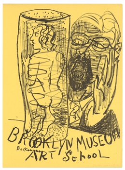 Max Beckmann lithograph for Improvisations | Artists Equity Ball