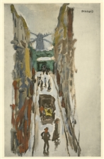 Pierre Bonnard "La rue Tholoze" pochoir