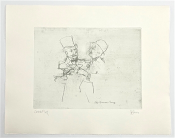 Jack Levine signed original etching