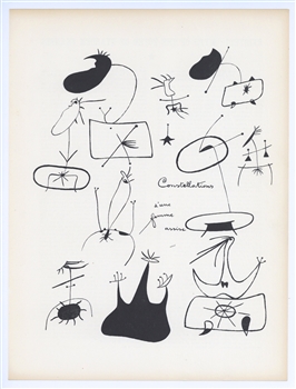 Joan Miro lithograph "Constellations d'une femme assise"
