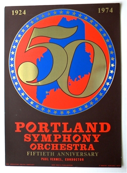Robert Indiana silkscreen "Portland Symphony Orchestra"