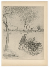Jean-Francoise Raffaelli original etching Le Remouleur