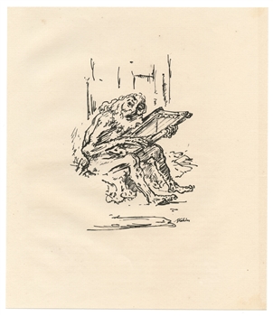 Alfred Kubin original lithograph "Jeremiah"