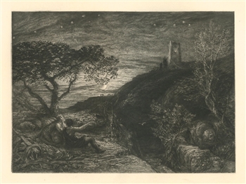 Samuel Palmer "The Lonely Tower" from the Shorter Poems of John Milton