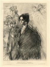 Charles Duvent "Venise au Rialto" original etching