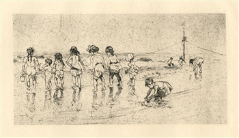 Maurice Sterne "Coney Island" original etching