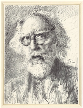 Augustus John original lithograph Self Portrait