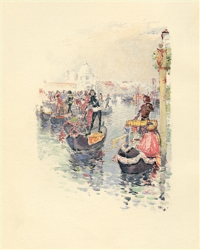 Childe Hassam chromolithograph "A Regatta"