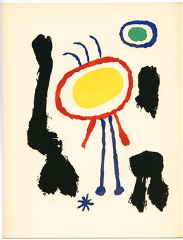 Joan Miro "Femme et Oiseaux dans la Nuit" 1949