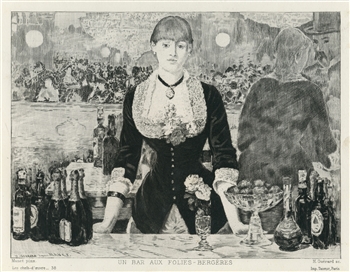 Edouard Manet etching "Au Bar aux Folies-Bergeres"