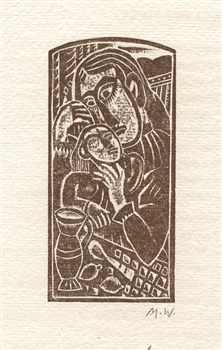 Max Weber original woodcut for Primitives