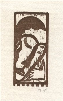 Max Weber original woodcut for Primitives