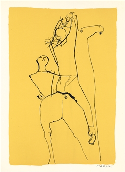 Marino Marini lithograph Deux acrobates a cheval