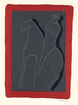 Marino Marini lithograph Cavalier