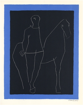 Marino Marini lithograph Cavalier