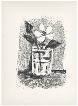 Pablo Picasso "Fleurs dans un verre" original lithograph