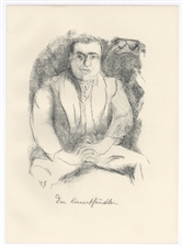 Rudolf Grossmann original lithograph Der Kunsthandler