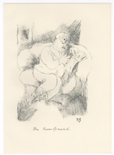 Rudolf Grossmann original lithograph Der Kunstfreund