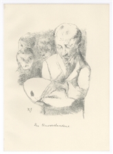 Rudolf Grossmann original lithograph Der Unverstandene