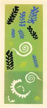 Henri Matisse pochoir "Composition fond vert"
