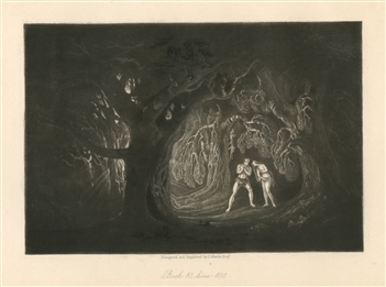 John Martin original mezzotint for Paradise Lost