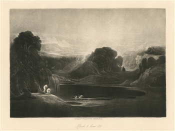 John Martin original mezzotint for Paradise Lost