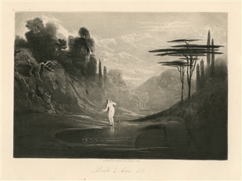 John Martin original mezzotint for Paradise Lost