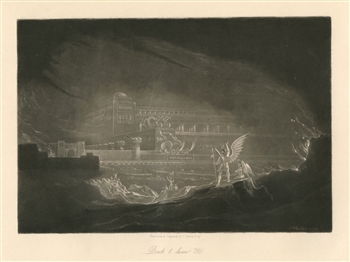 John Martin original mezzotint for Paradise Lost