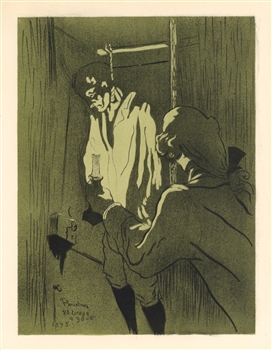 Toulouse-Lautrec lithograph poster Le Pendu