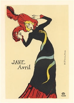 Toulouse-Lautrec lithograph poster Jane Avril