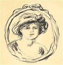 Pierre-Auguste Renoir lithograph Portrait de femme