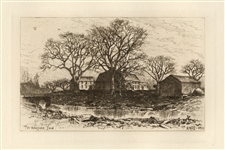 Edmund Henry Garrett original etching The Wayside Inn
