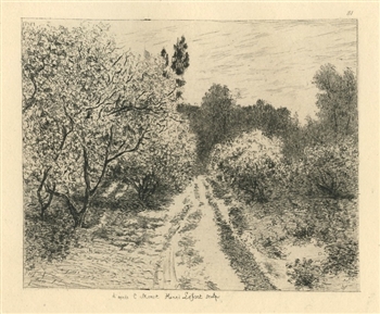 Claude Monet etching