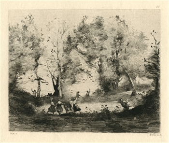 Jean-Baptiste Corot etching