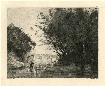 Jean-Baptiste Corot etching