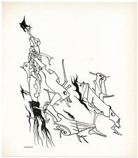 Yves Tanguy original lithograph, 1947